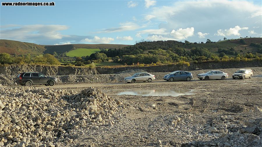 Cars in a quarry