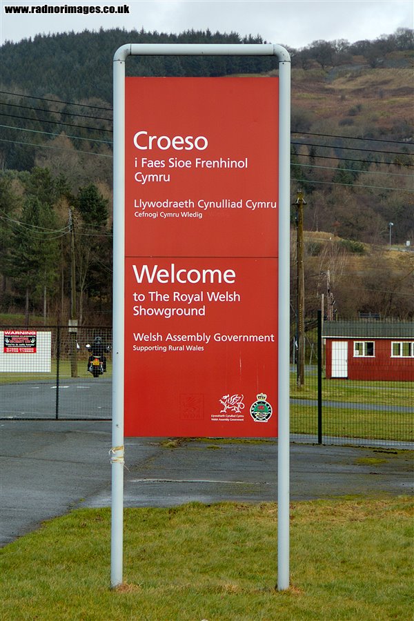 Royal Welsh Showground Welcome sign